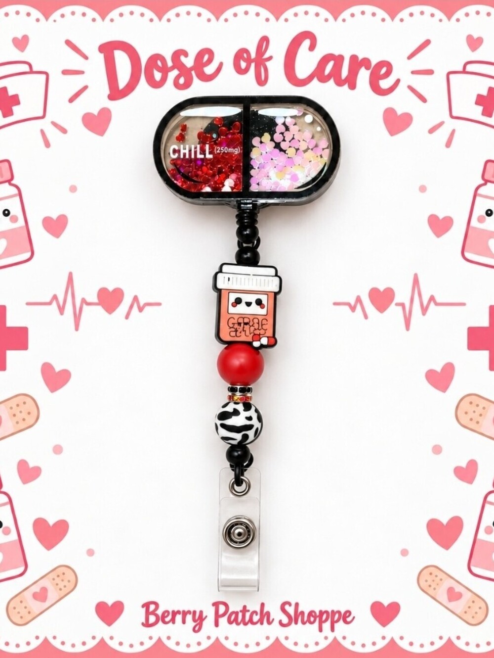 Nurse Doctor Pharmacy Retractable Lanyard Cardholder ID Badge